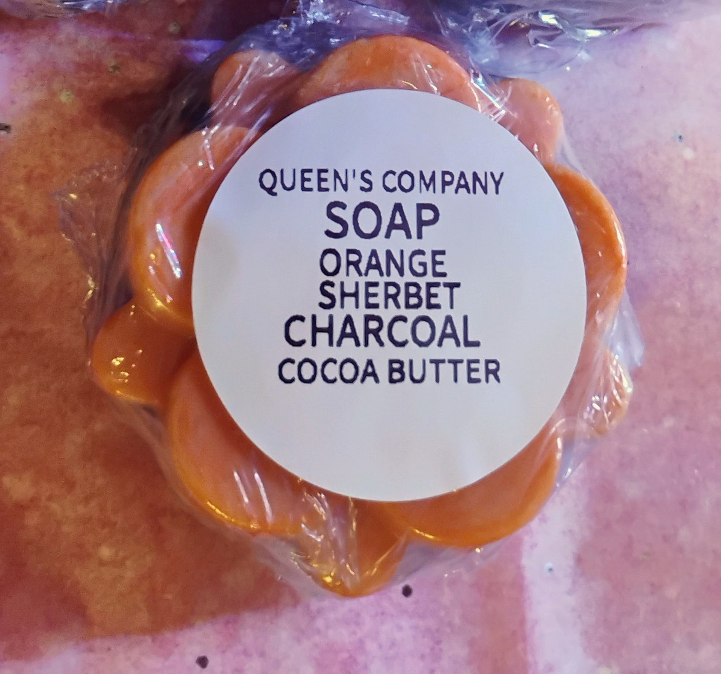 BAR SOAP- ORANGE SHERBET CHARCOAL COCOA BUTTER